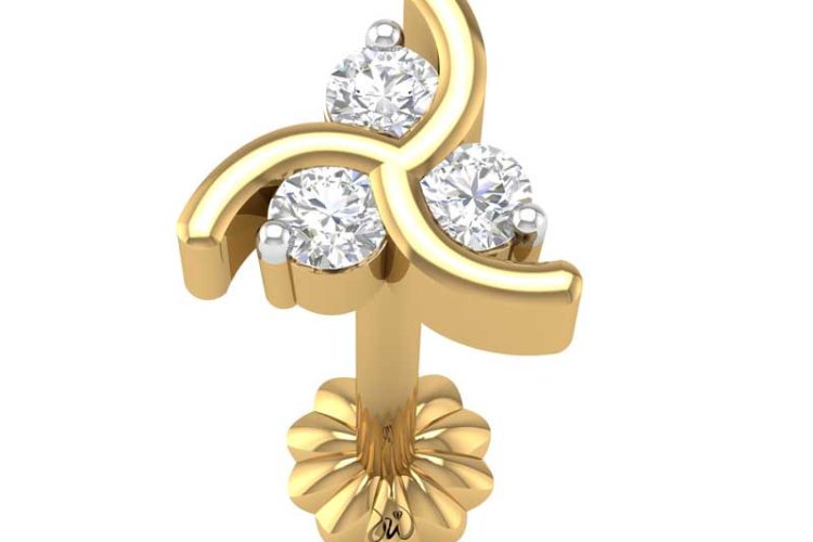 Taj Diamond 4 03 Stone Diamond Nose Pin 2